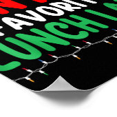 Santa S Favorite Lunch Lady Xmas Cafeteria Worker Poster (Ecke)