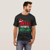 Santa S Favorite Lunch Lady Xmas Cafeteria Worker T-Shirt (Vorne ganz)