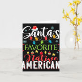 Santa S Favorite Native American Xmas Light Hat Ch Karte (Gelbe Blume)