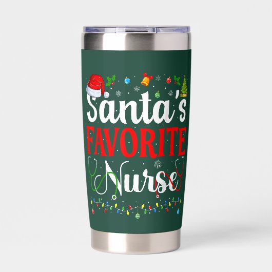 Santa’s Favorite Nurse Thermobecher (Vorderseite)