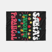Santa S Favorite Paralegal Funny Santa Xmas Light Fleecedecke (Vorderseite (Horizontal))