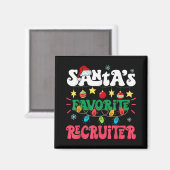 Santa S Favorite Recruiter Funny Santa Xmas Light Magnet (Vorderseite/Rückseite)