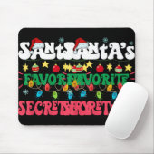 Santa S Favorite Secretary Funny Santa Xmas Light Mousepad (Mit Mouse)
