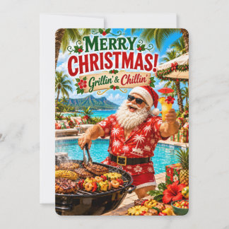 Santa’s Frohe Abenteuer | Grillen & Chillen Feiertagskarte