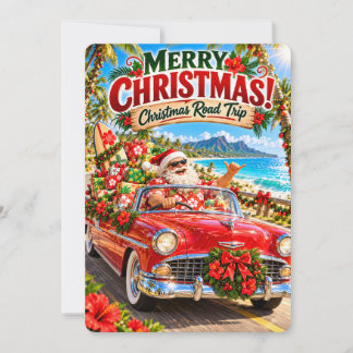 Santa’s fröhliche Abenteuer | Weihnachts-Roadtrip Feiertagskarte
