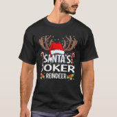 Santa s Joker Reindeer Christmas Pajama T-Shirt (Vorderseite)