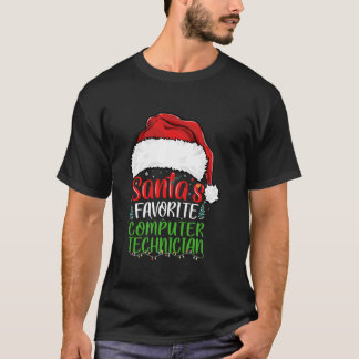 Santa s Lieblings-Computertechniker Funny Christm T-Shirt
