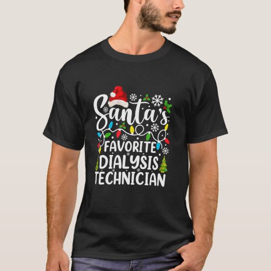 Santa s Lieblings Dialyse Techniker Funny Christm T-Shirt (Vorderseite)