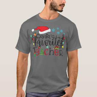 Santa s Lieblings-Lehrerin Funny Christmas Santa L T-Shirt