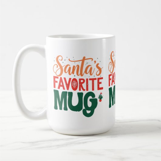 Santa’s Lieblings-Tasse - Klassisches Design mit 1 Kaffeetasse (Links)