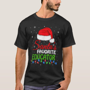 Santa s Lieblings-Weihnachtsmannmütze Lights Funny T-Shirt