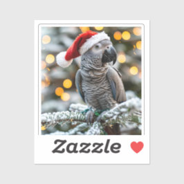 Santa’s Little African Grey Helper Aufkleber