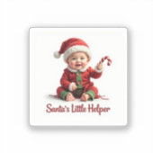 Santa’s Little Helper Sticker –Cute Christmas Baby (Vorderseite)