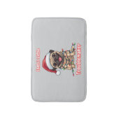 Santa’s Little Troublemaker Pug Bath Mat Badematte (Vorderseite Vertikal)