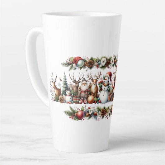 Santa’s Merry Band in Evergreen Splendor Milchtasse (Linke Ecke)