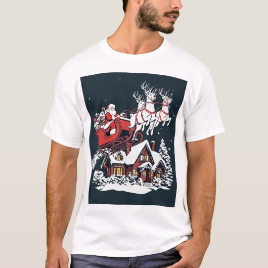 Santa’s Midnight Ride – Gifts Beneath the Stars T-Shirt (Vorderseite)