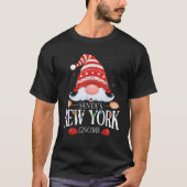 Santa s New York Gnome Matching Christmas Pajama T-Shirt (Vorderseite)