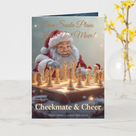 Santa’s Next Move – Funny Chess Christmas Greeting Karte