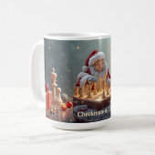 Santa’s Next Move – Funny Chess Christmas Mug for  Kaffeetasse (Vorderseite Links)