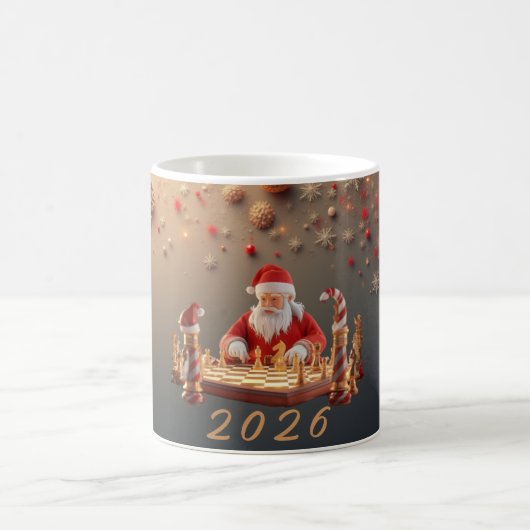 Santa’s Next Move – Funny Chess Christmas Mug for Kaffeetasse (Mittel)