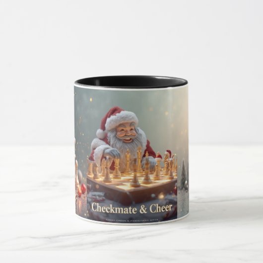 Santa’s Next Move – Funny Chess Christmas Mug for Tasse (Zentrum)