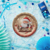 Santa’s Next Move – Funny Chess Christmas Paper Pl Pappteller (Party)