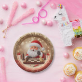 Santa’s Next Move – Funny Chess Christmas Paper Pl Pappteller (Party)