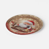 Santa’s Next Move – Funny Chess Christmas Paper Pl Pappteller (Schrägansicht)