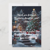 Santa’s Next Move – Funny Chess Christmas Thank Yo Dankeskarte (Rückseite)