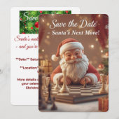 Santa’s Next Move – Funny Christmas Chess Save the Date (Vorne/Hinten)