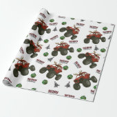 Santa’s Off-Road Christmas – Red ATV Holiday Geschenkpapier (Ungerollt)