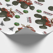 Santa’s Off-Road Christmas – Red ATV Holiday Geschenkpapier (Ecke)