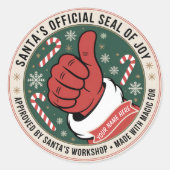 👍 Santa’s Official Seal of Joy Sticker (Vorderseite)