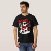 Santa’s On a Roll – Skateboard Christmas Design T-Shirt (Vorne ganz)