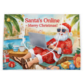 Santa’s Online Computer Lovers Merry Christmas! Große Geschenktüte (Vorderseite)