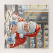 Santa’s Pottery Workshop: Hand-Painted Ceramic Puzzle (Horizontal)