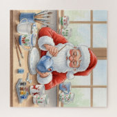Santa’s Pottery Workshop: Hand-Painted Ceramic Puzzle (Horizontal)