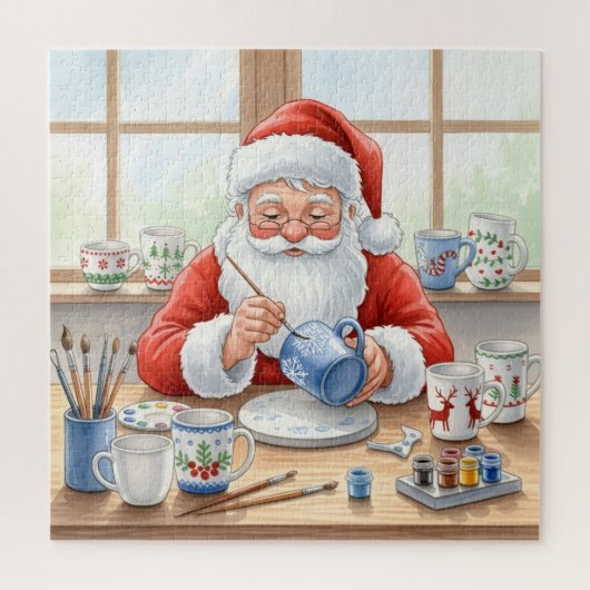 Santa’s Pottery Workshop: Hand-Painted Ceramic Puzzle (Vertikal)