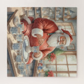 Santa’s Pottery Workshop: Hand-Painted Ceramic Puzzle (Horizontal)