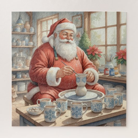 Santa’s Pottery Workshop: Hand-Painted Ceramic Puzzle (Vertikal)