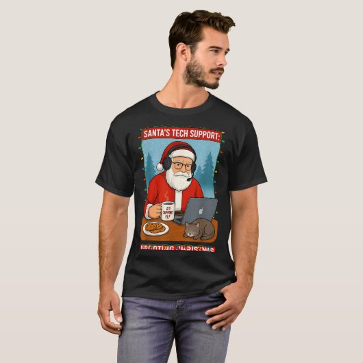Santa s Rebooting Tech Support Shirt (Vorne ganz)