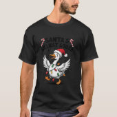 Santa s Silliest Goose Merry Christmas Lights Sill T-Shirt (Vorderseite)