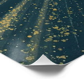 Santa’s Sleigh Christmas Poster Poster (Ecke)