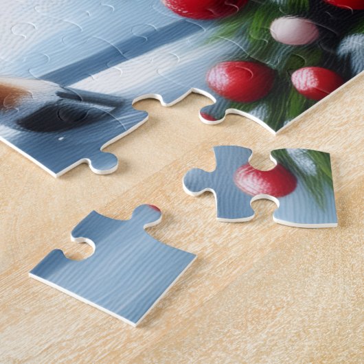 Santa’s Sleigh Through Snowy Forest at Christmas Puzzle (Seite)