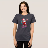 Santa’s Spin-Out Tri-Blend Shirt (Vorderseite voll)