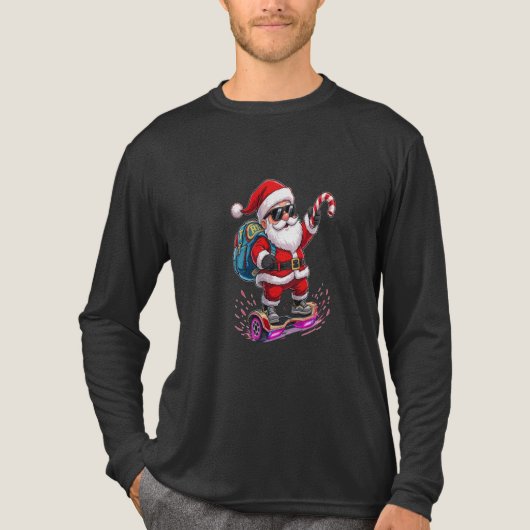 Santa’s Spin-Out Tri-Blend Shirt (Vorderseite)
