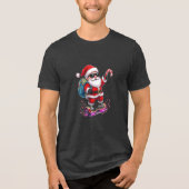 Santa’s Spin-Out Tri-Blend Shirt (Vorderseite)