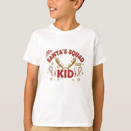 Santa’s Squad – Kid 2025 | Cute Christmas Family  T-Shirt