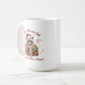 Santa’s Sweet Raccoon Treat Kaffeetasse (Vorderseite Links)