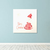 Santa s Tree Leinwanddruck (Insitu (Holzboden))